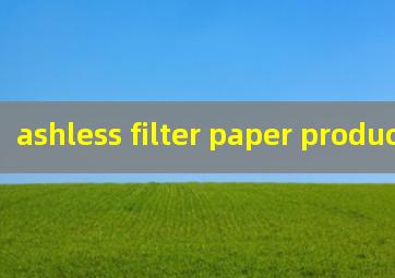 ashless filter paper product